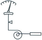 Gas actuated thermometers